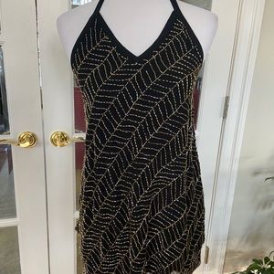Black and Gold Sequin NBD dress (size S)